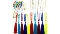 50 pieces free shipping all color mix stone beads tassels necklaces pendant